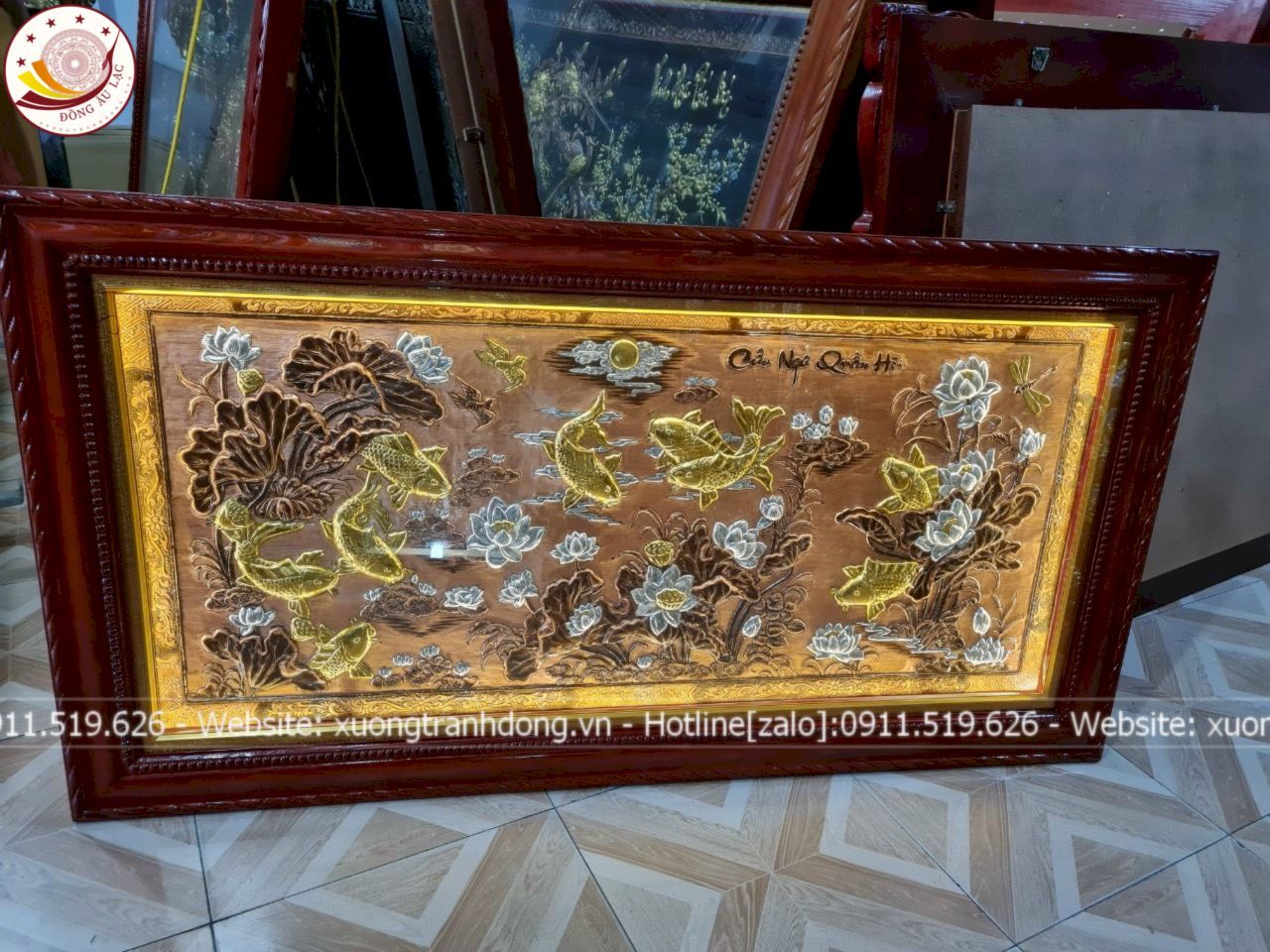 tranh cuu ngu quan hoi dong do dat vang bac 1m7x90cm xuong tranh dong