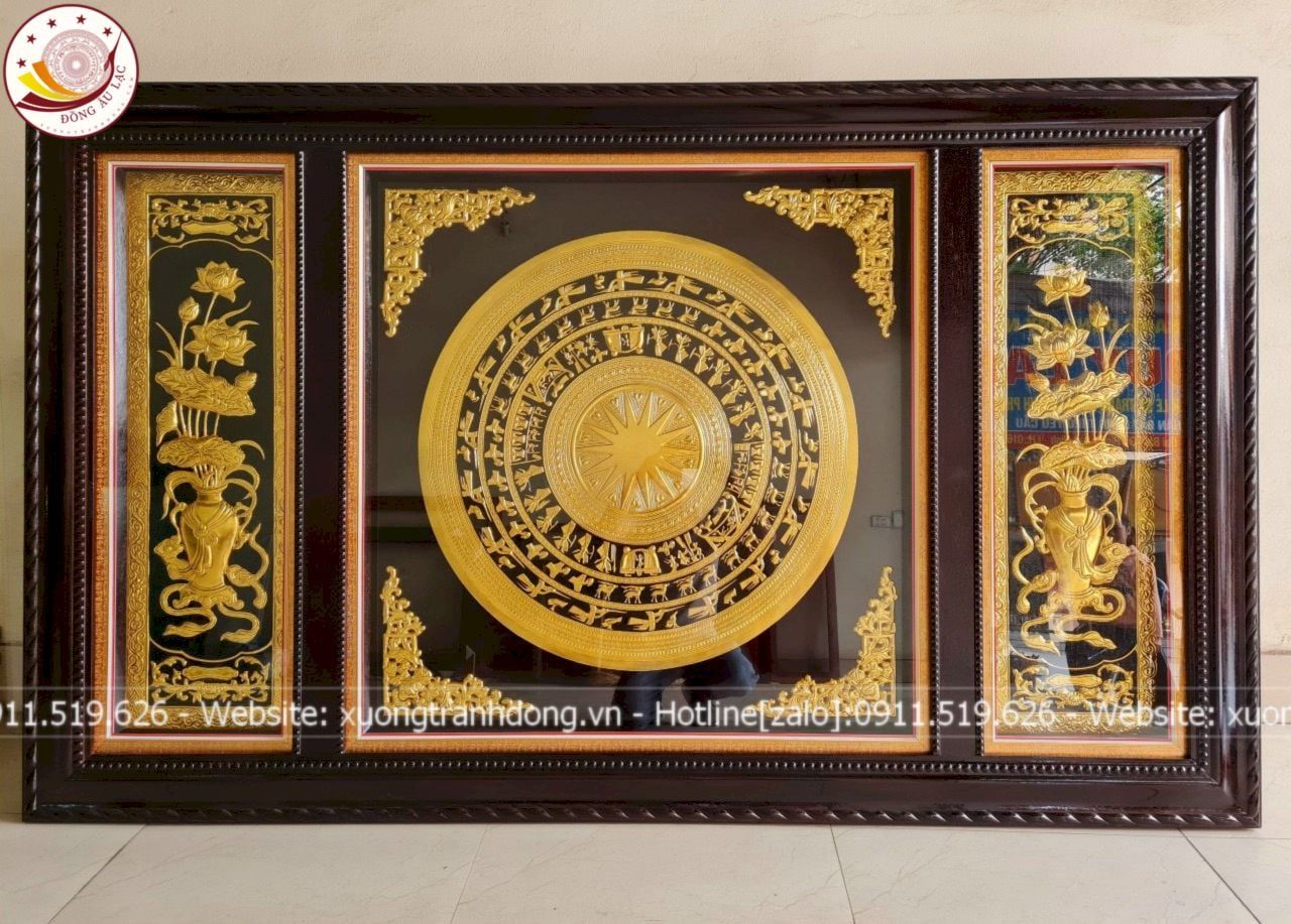 tranh trong dong vang dat vang ve nen kich thuoc 1m97x1m07 xuong tranh dong