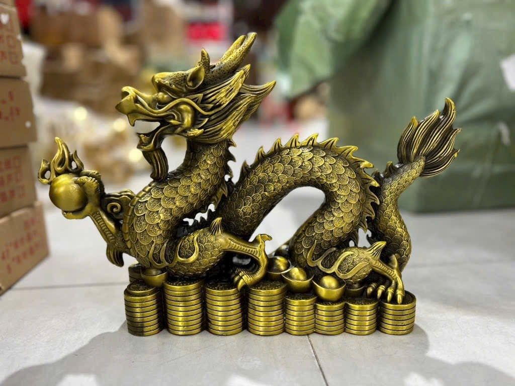 tuong rong de tien dong vang cao 25cm ngang 36cm nang 3 8kg xuong tranh dong