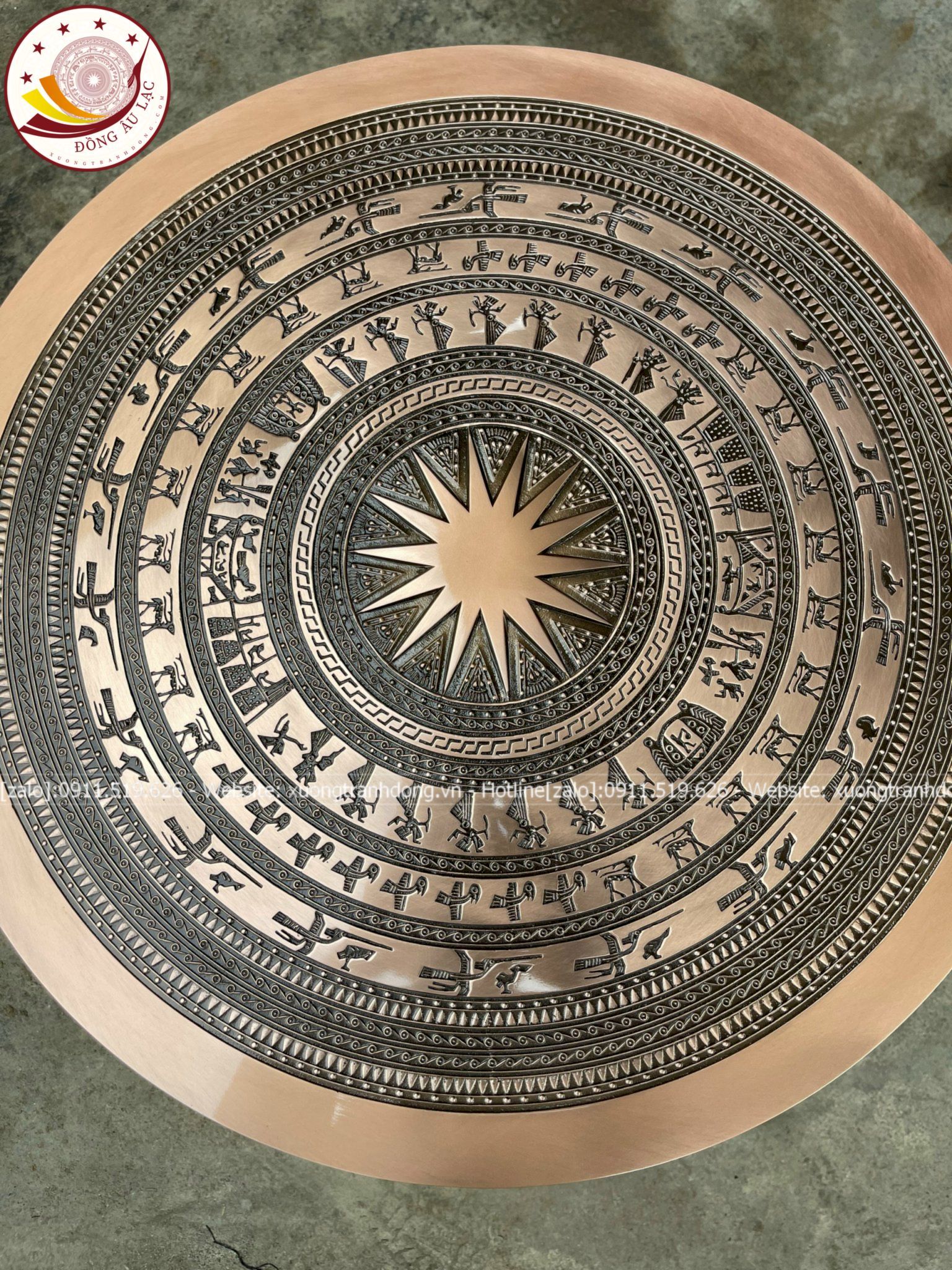 tranh trong dong dong do duc chim kich thuoc 90x90cm xuong tranh dong