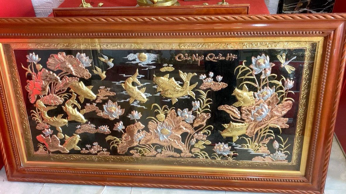 tranh cuu ngu quan hoi dong do dat vang bac 1m7x90cm xuong tranh dong