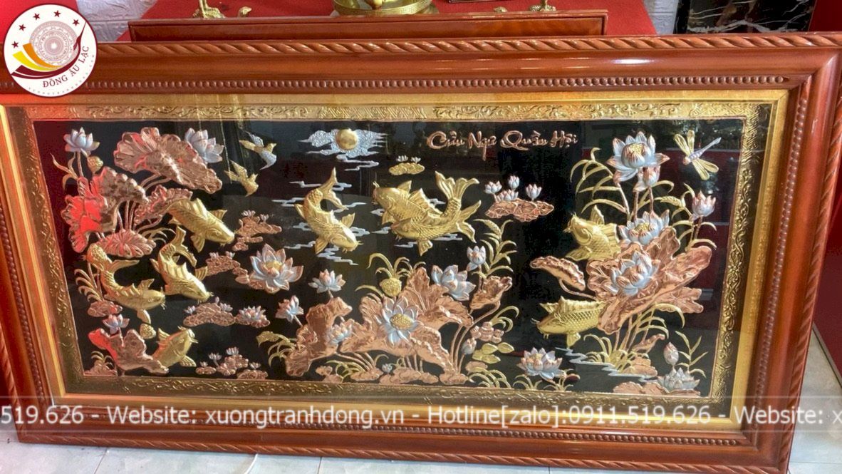 tranh cuu ngu quan hoi dong do dat vang bac 1m7x90cm xuong tranh dong
