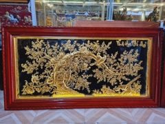 tranh vinh hoa phu quy bang dong vang dat vang kich thuoc 1m7x90cm xuong tranh dong