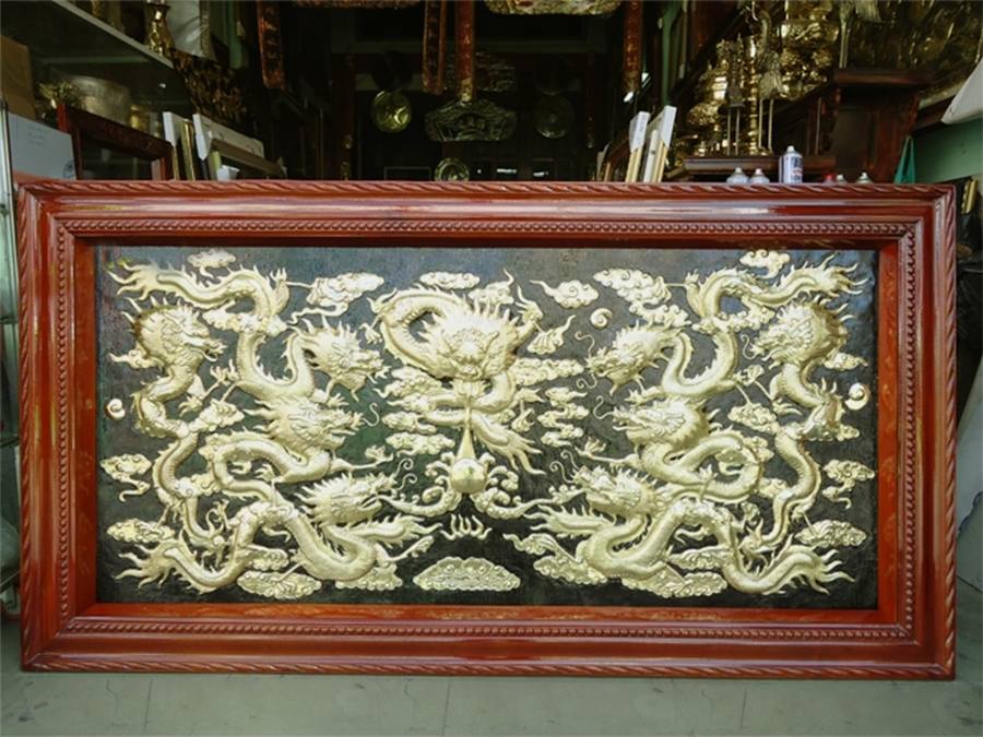 tranh cuu long tranh chau dong vang kich thuoc 90x170cm khung soi