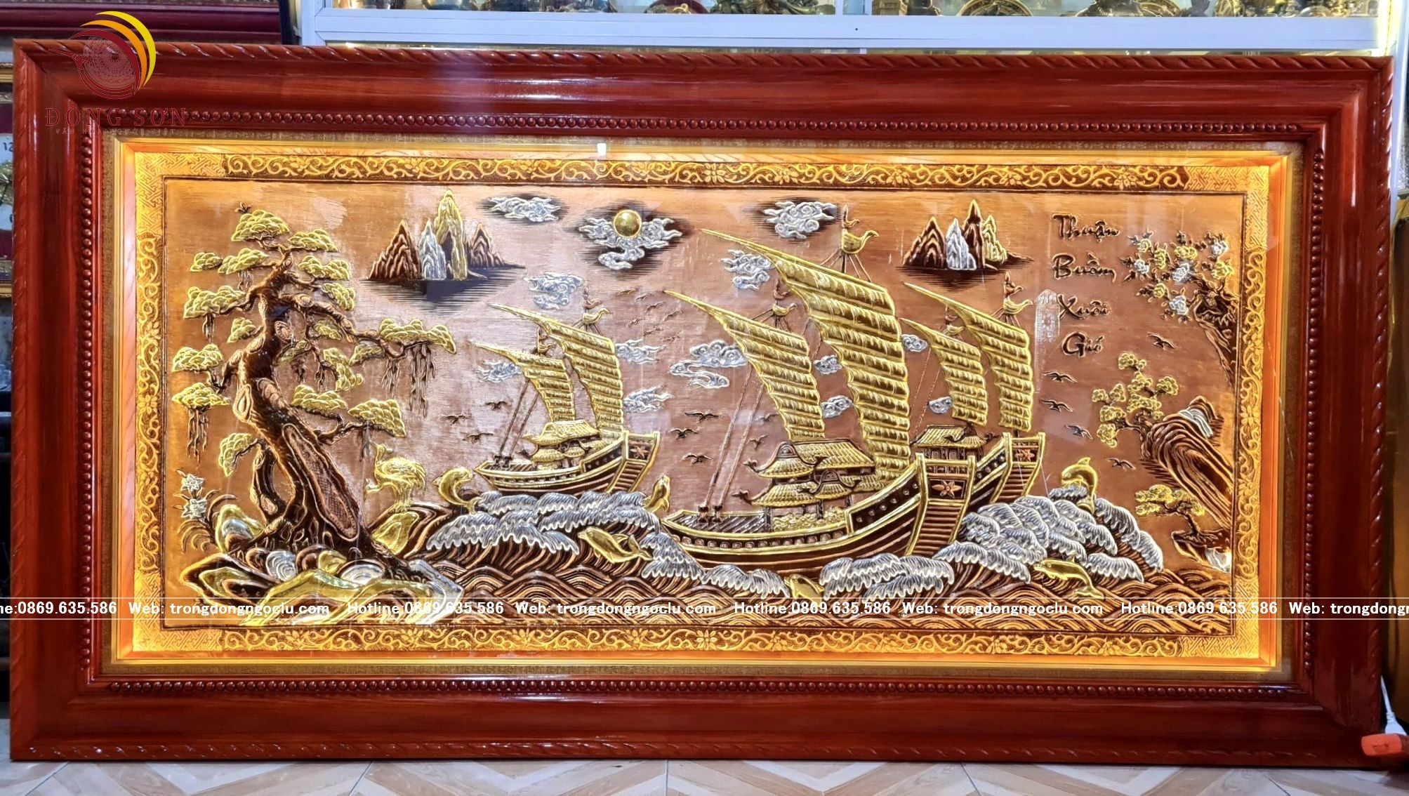 tranh thuan buom xuoi gio bang dong do nen xuoc dat khung xoan kt 2m3x1m2