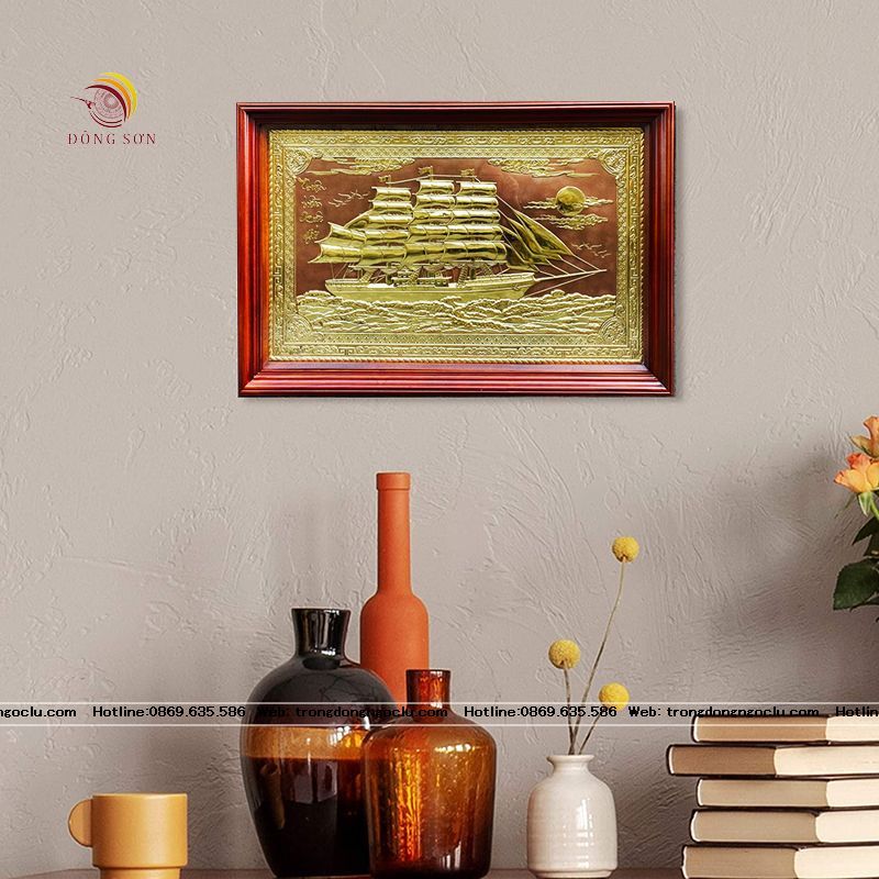 tranh thuan buom xuoi gio bang dong cao cap tranh qua tang dep kich thuoc 108cm x 68cm