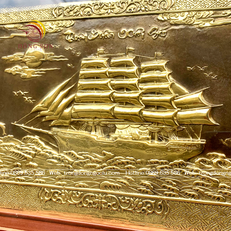 tranh thuan buom xuoi gio bang dong nen gia co cao cap tranh qua tang dep kich thuoc 68cm x 48cm