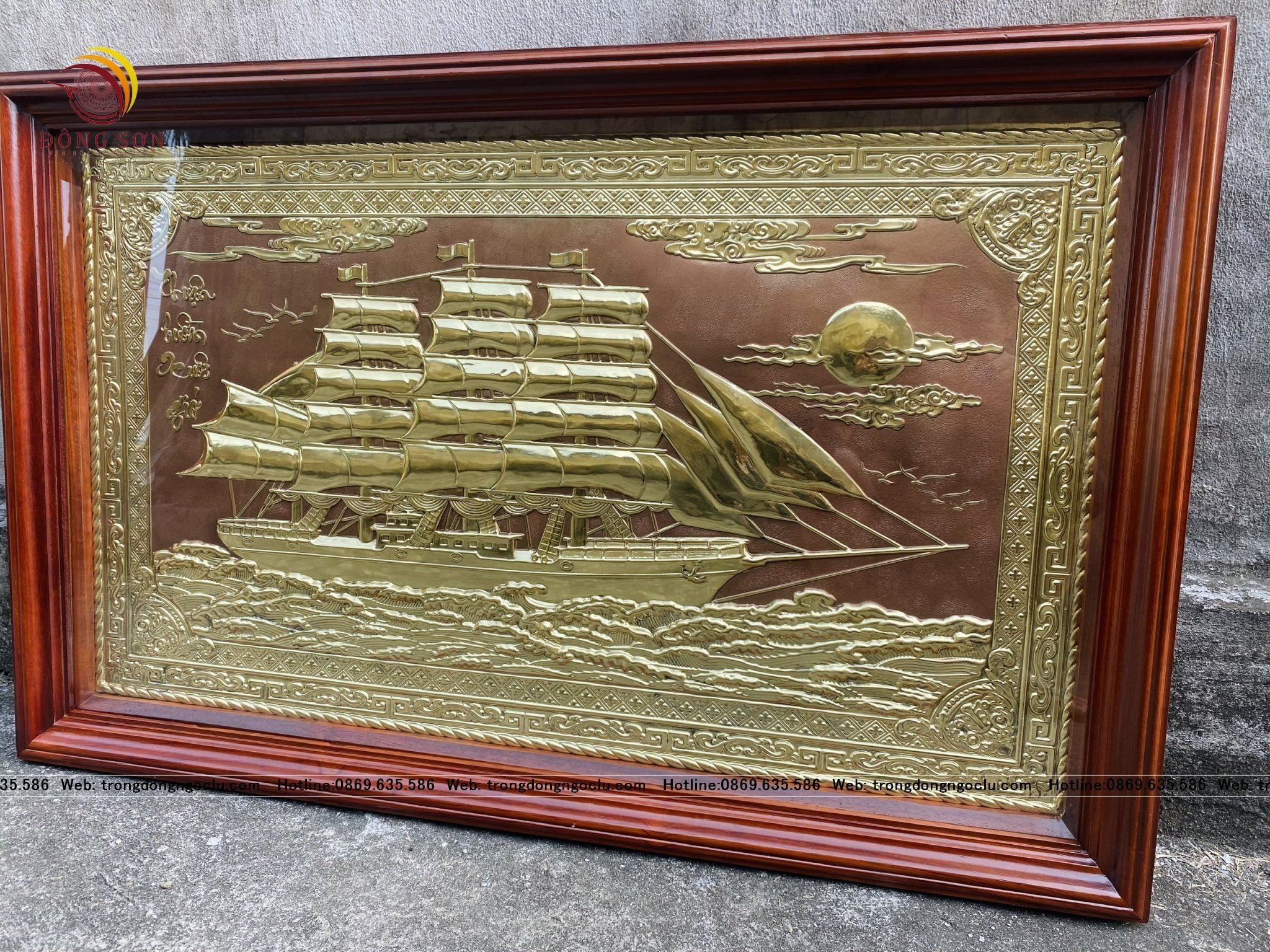 tranh thuan buom xuoi gio bang dong cao cap tranh qua tang dep kich thuoc 108cm x 68cm