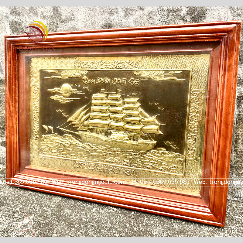 tranh thuan buom xuoi gio bang dong nen gia co cao cap tranh qua tang dep kich thuoc 68cm x 48cm