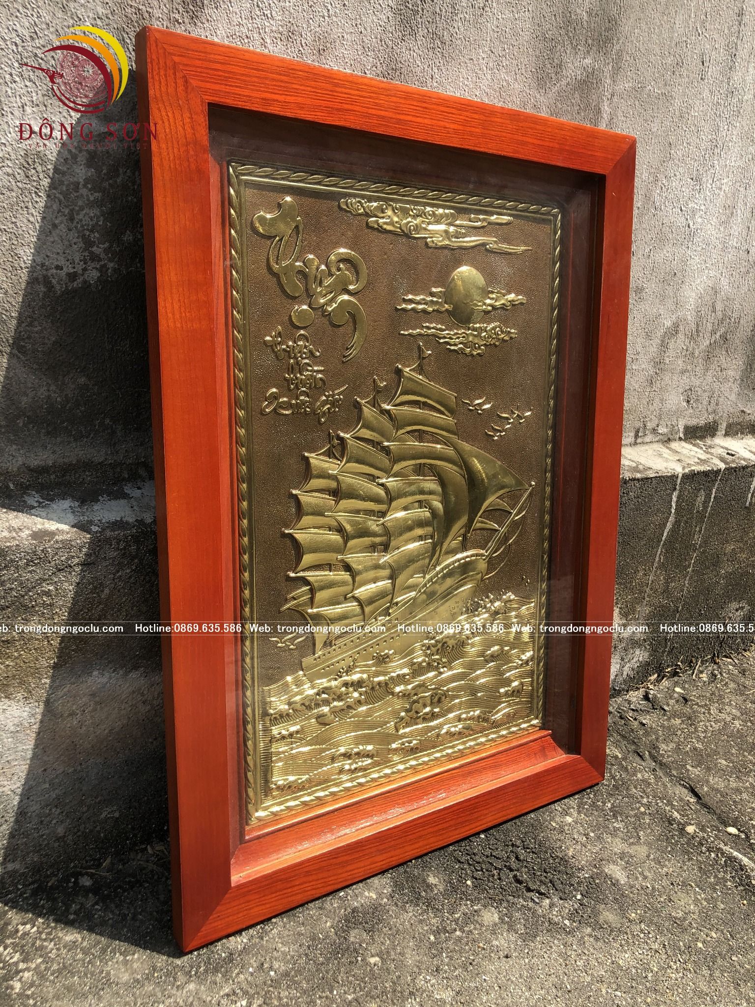 tranh thuan buom xuoi gio bang dong nen gia co cao cap tranh qua tang dep kich thuoc 54cm x 38cm