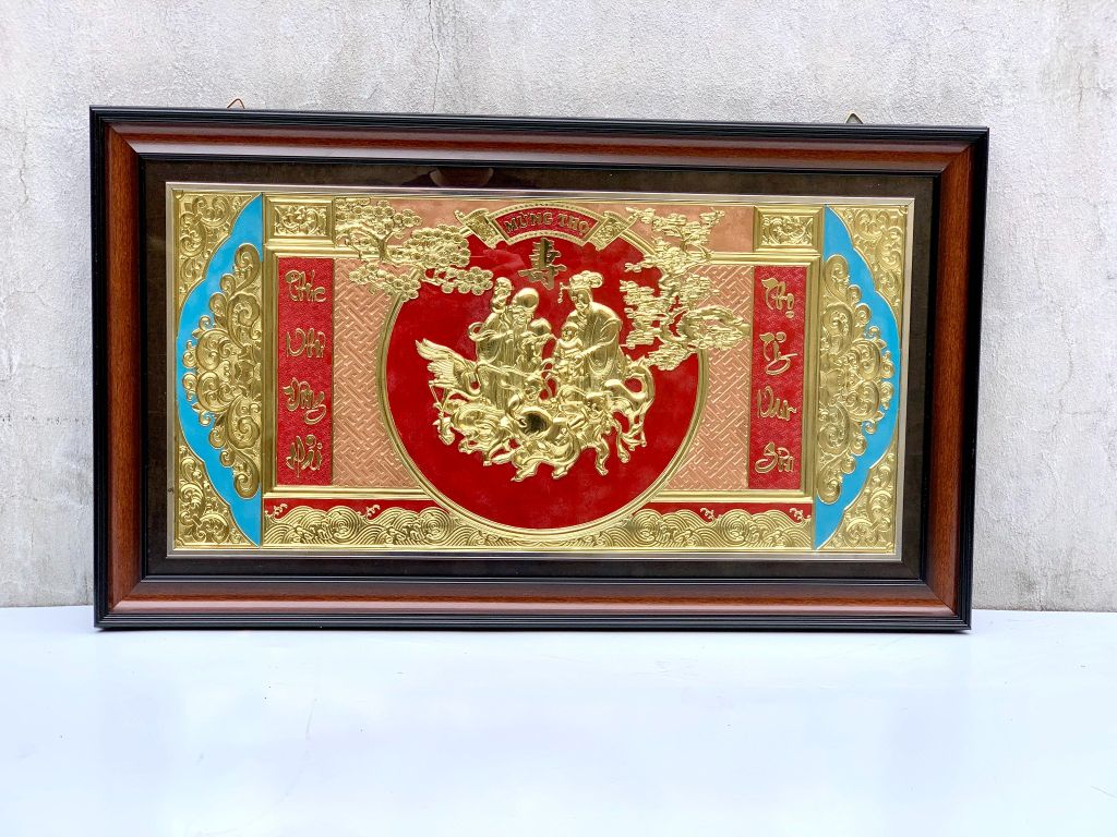 tranh mừng thọ bằng đồng
