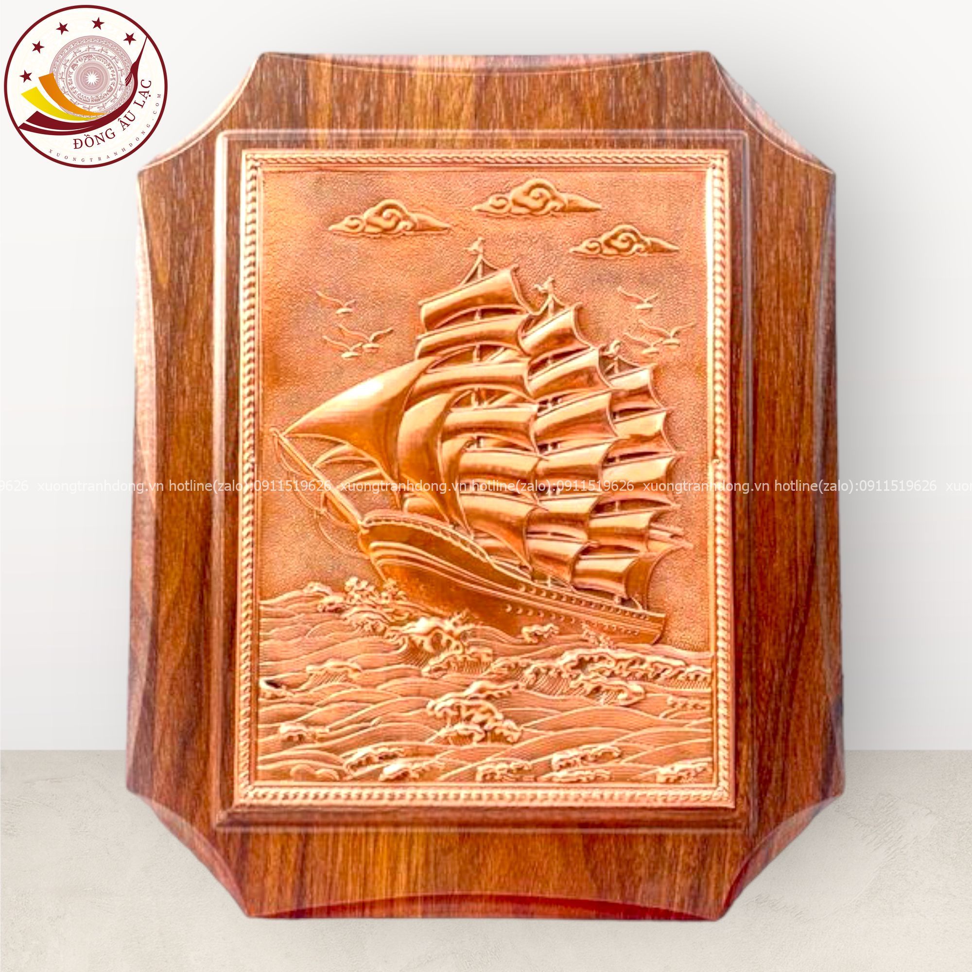 tranh qua tang thuan buom xuoi gio dong do kich thuoc 20x25cm mau 2 xuong tranh dong