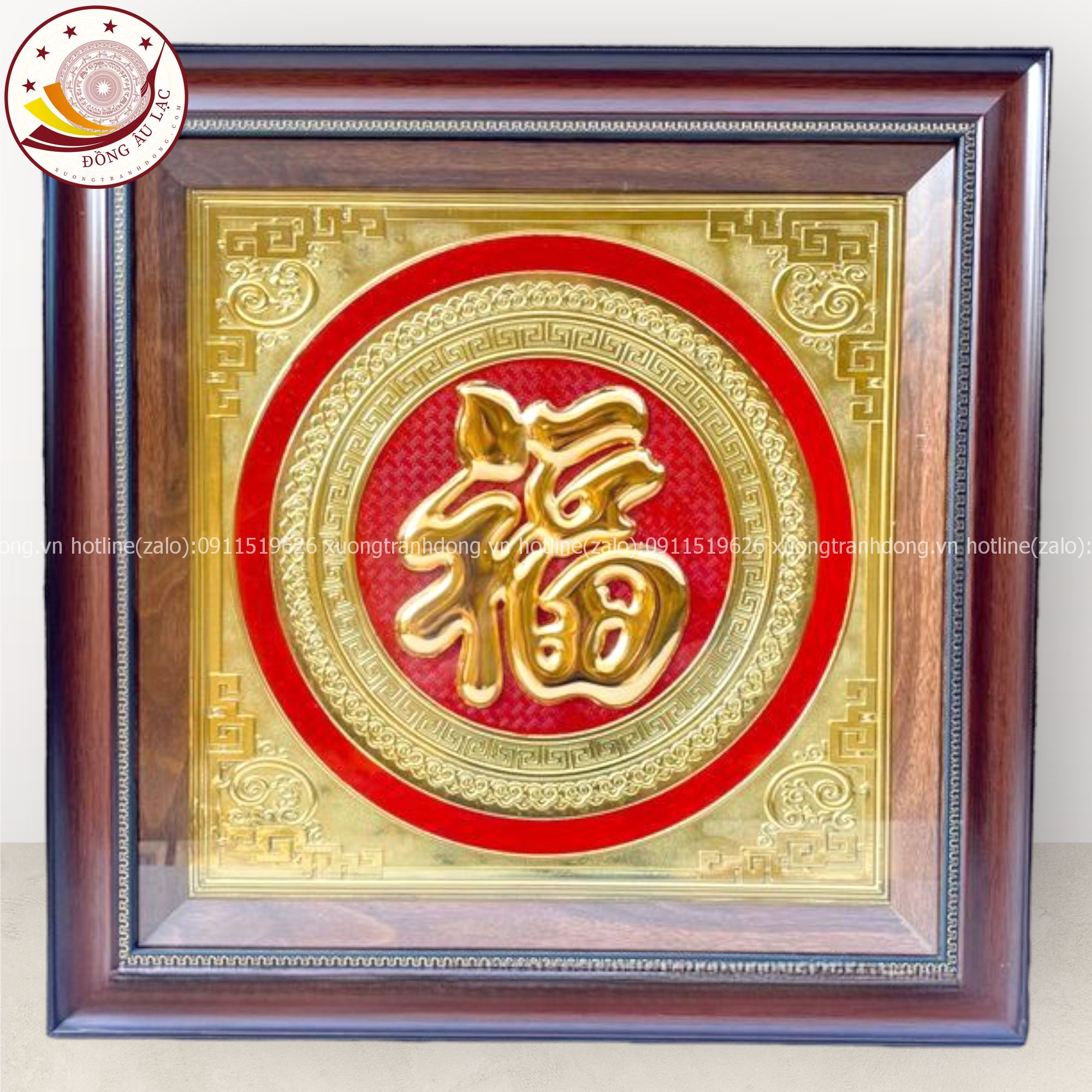 tranh qua tang chu phuc bang dong vang ma vang phan chu kich thuoc 48x48cm mau 1 xuong tranh dong