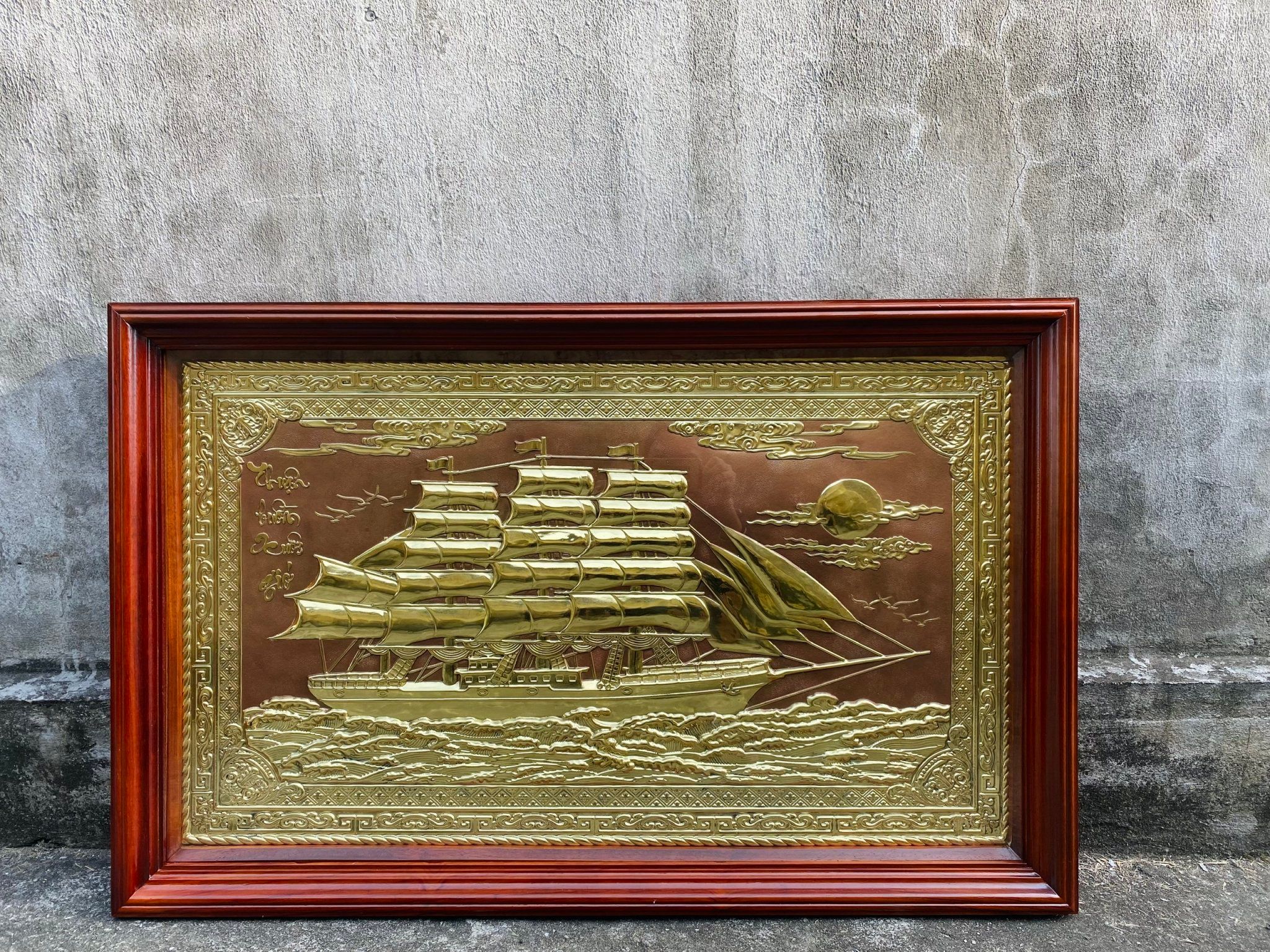 tranh thuan buom xuoi gio bang dong cao cap tranh qua tang dep kich thuoc 108cm x 68cm