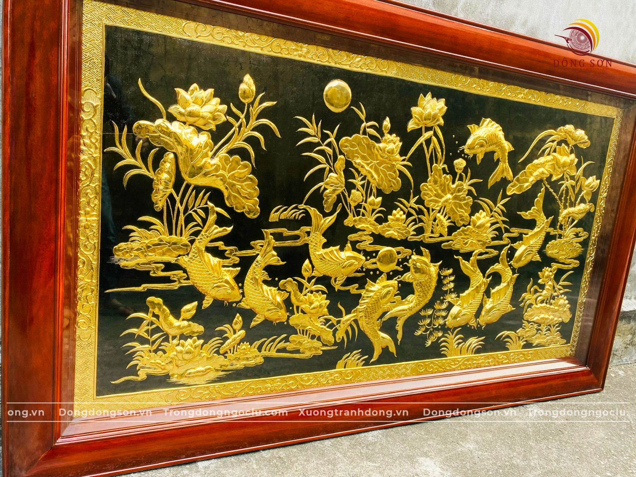 tranh cuu ngu quan hoi bang dong vang nen den dat vang thuc tay thu cong tranh dong cuu ngu quan hoi cao cap
