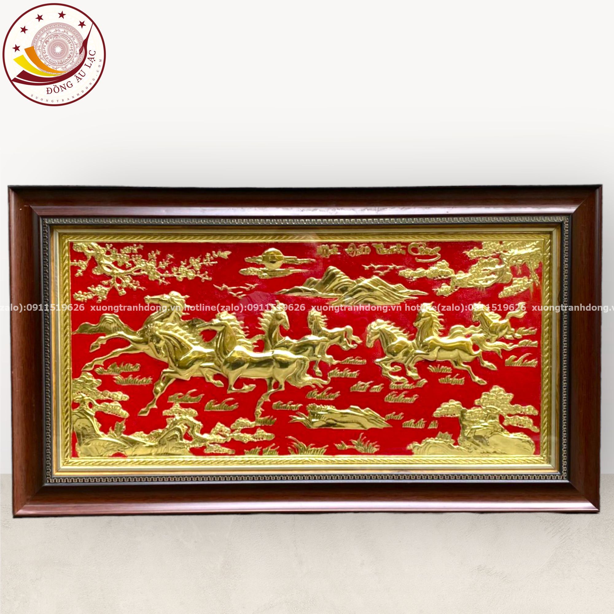 tranh qua tang ma dao thanh cong dong vang nen do kich thuoc 38x68cm mau 2 xuong tranh dong