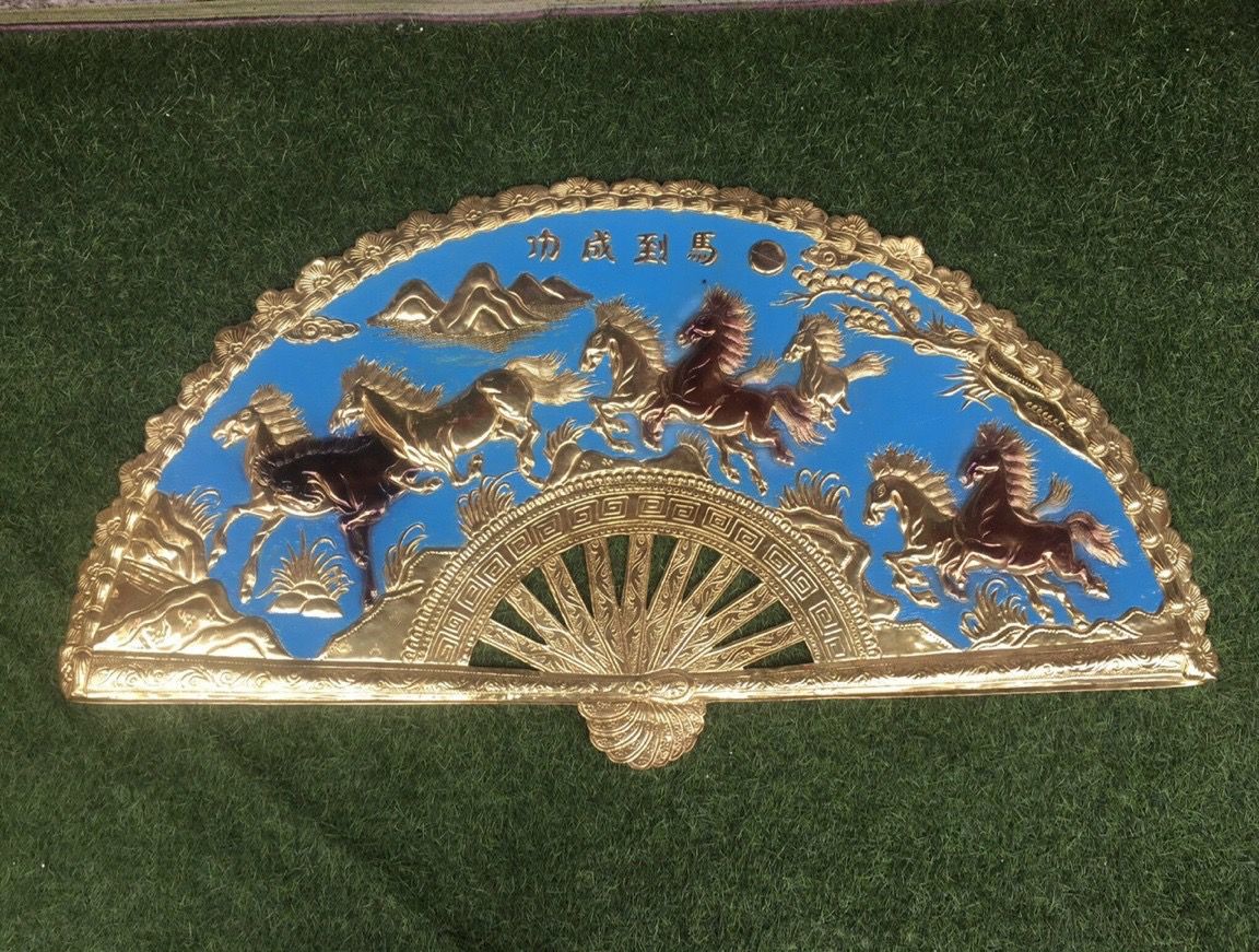 tranh quat ma dao thanh cong bang dong vang kt 1m2x60cm xuong tranh dong