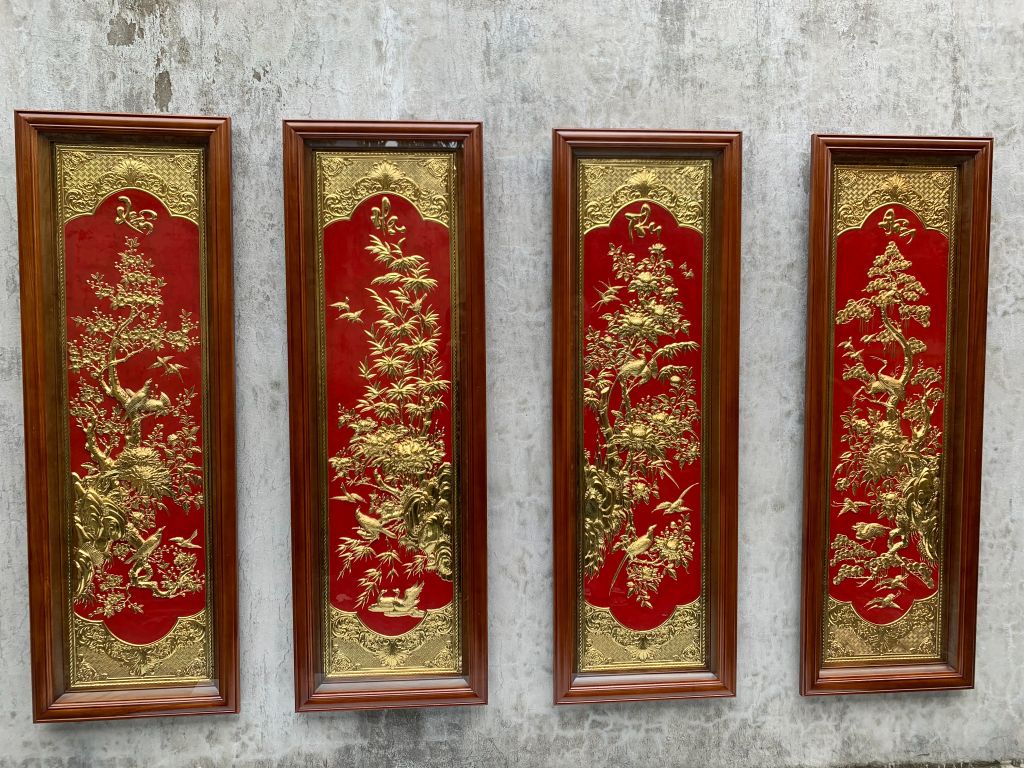 tranh đồng tùng cúc trúc ma