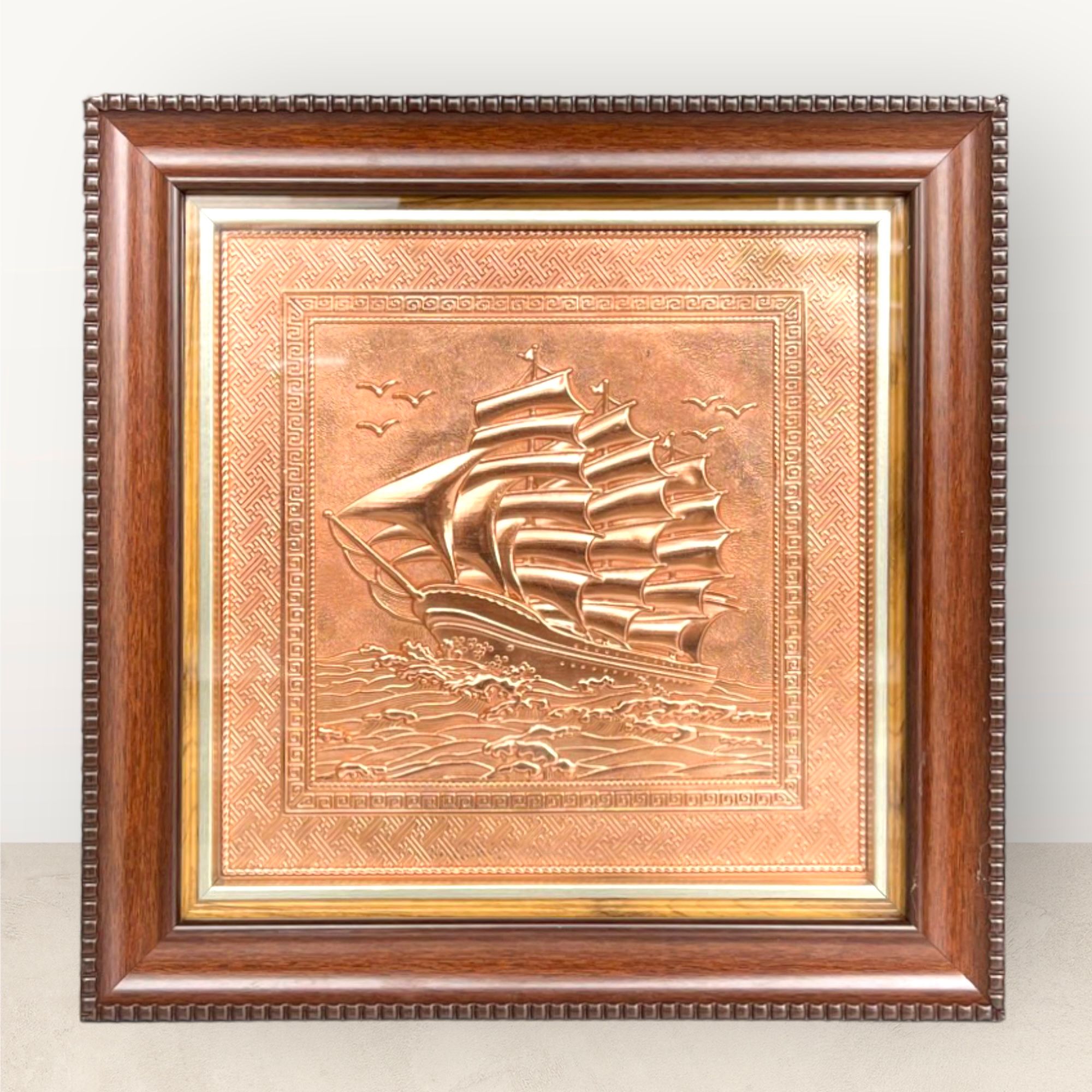 tranh qua tang thuan buom xuoi gio dong do kich thuoc 30x30cm xuong tranh dong