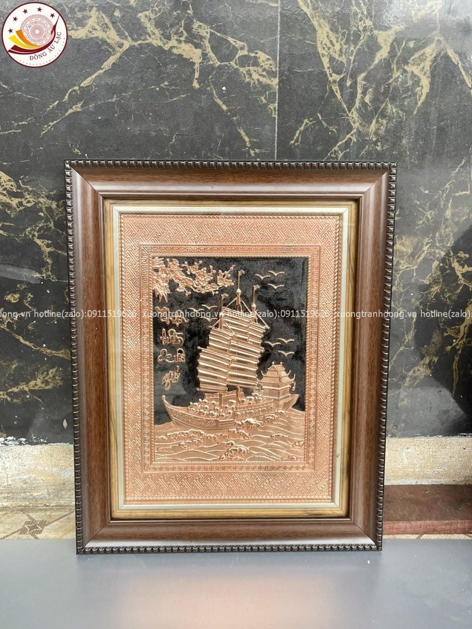 tranh qua tang thuan buom xuoi gio dong do kich thuoc 28x34cm xuong tranh dong