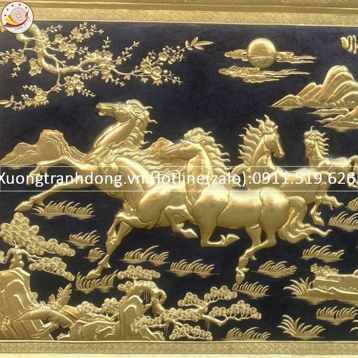 tranh ma dao thanh cong bang dong dat vang khung dong kich thuoc 2m18x128 xuong tranh dong