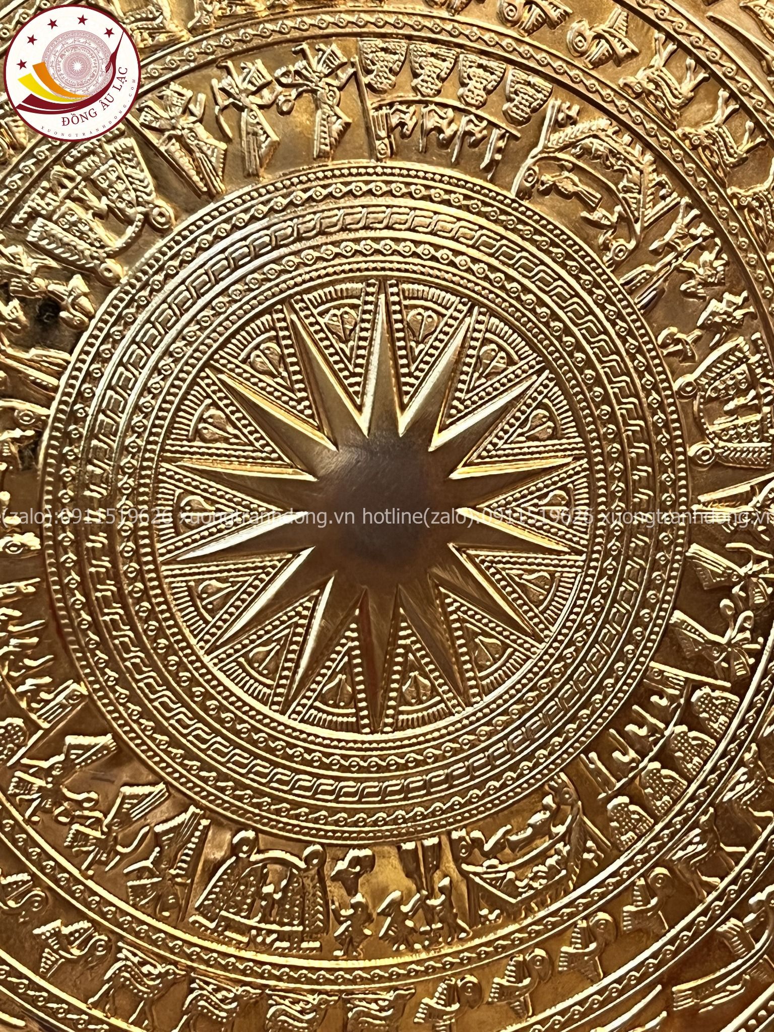 tranh qua tang tranh trong bang dong vang ma vang 24k duong kinh 30cm xuong tranh dong
