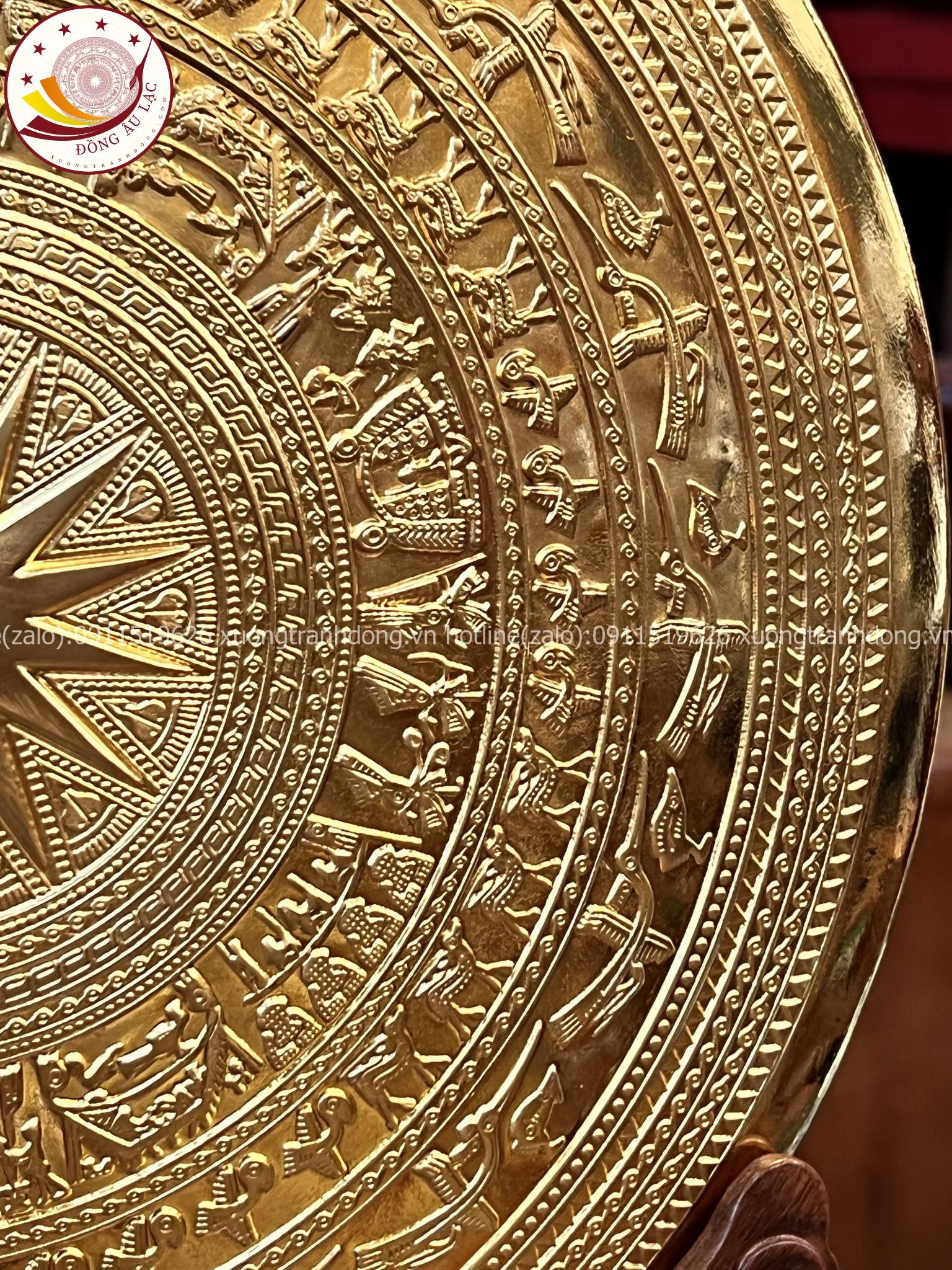 tranh qua tang tranh trong bang dong vang ma vang 24k duong kinh 30cm xuong tranh dong