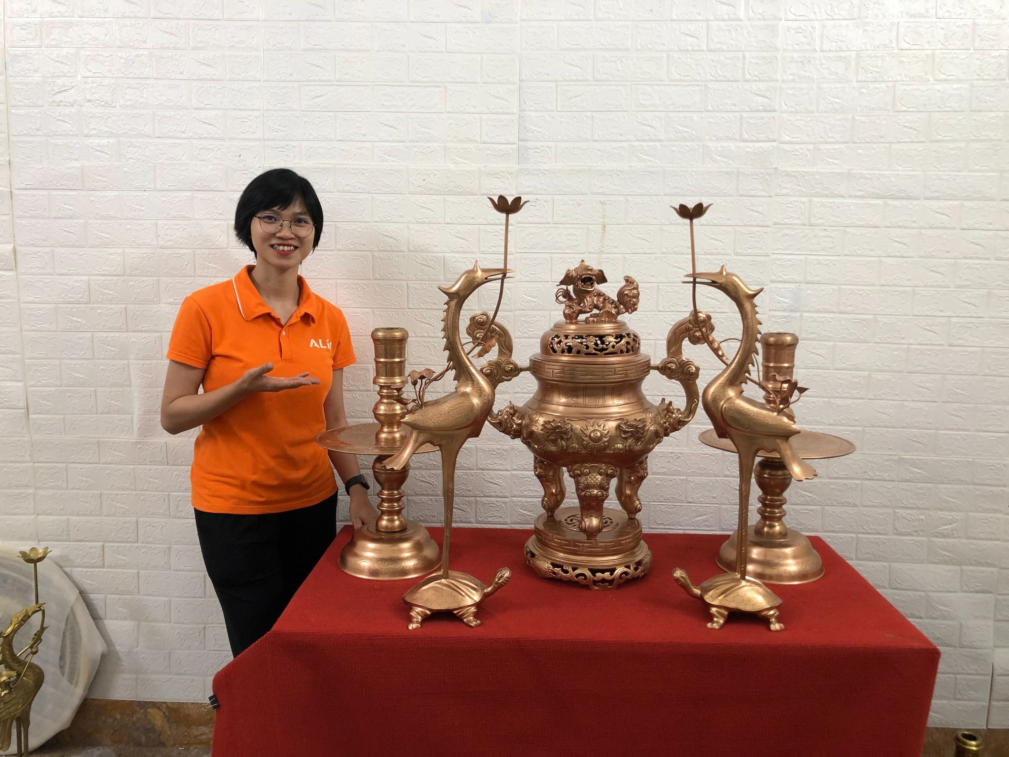 bo ngu su dong do dinh rong cao 70cm mau 1 xuong tranh dong