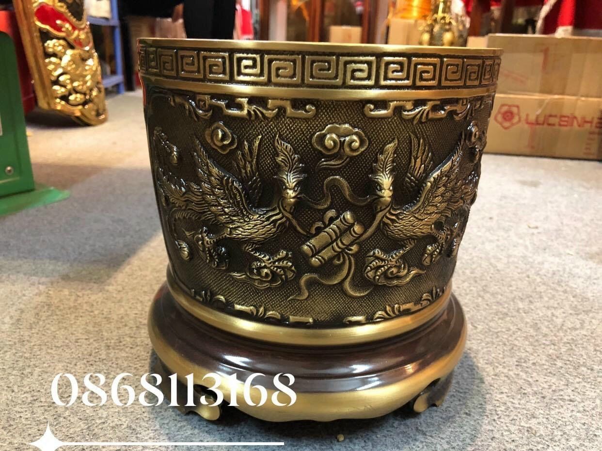bat huong dong vang mau anh tim duong kinh 18cm xuong tranh dong