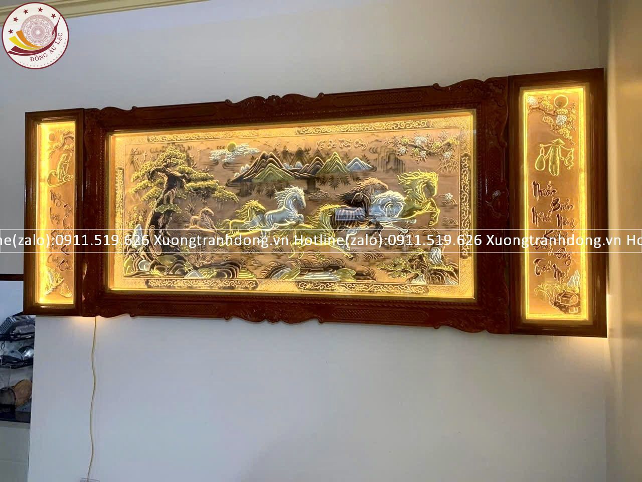 tranh ma dao thanh cong bang dong do dat vang bac khung duc kt 2m3x1m2 xuong tranh dong