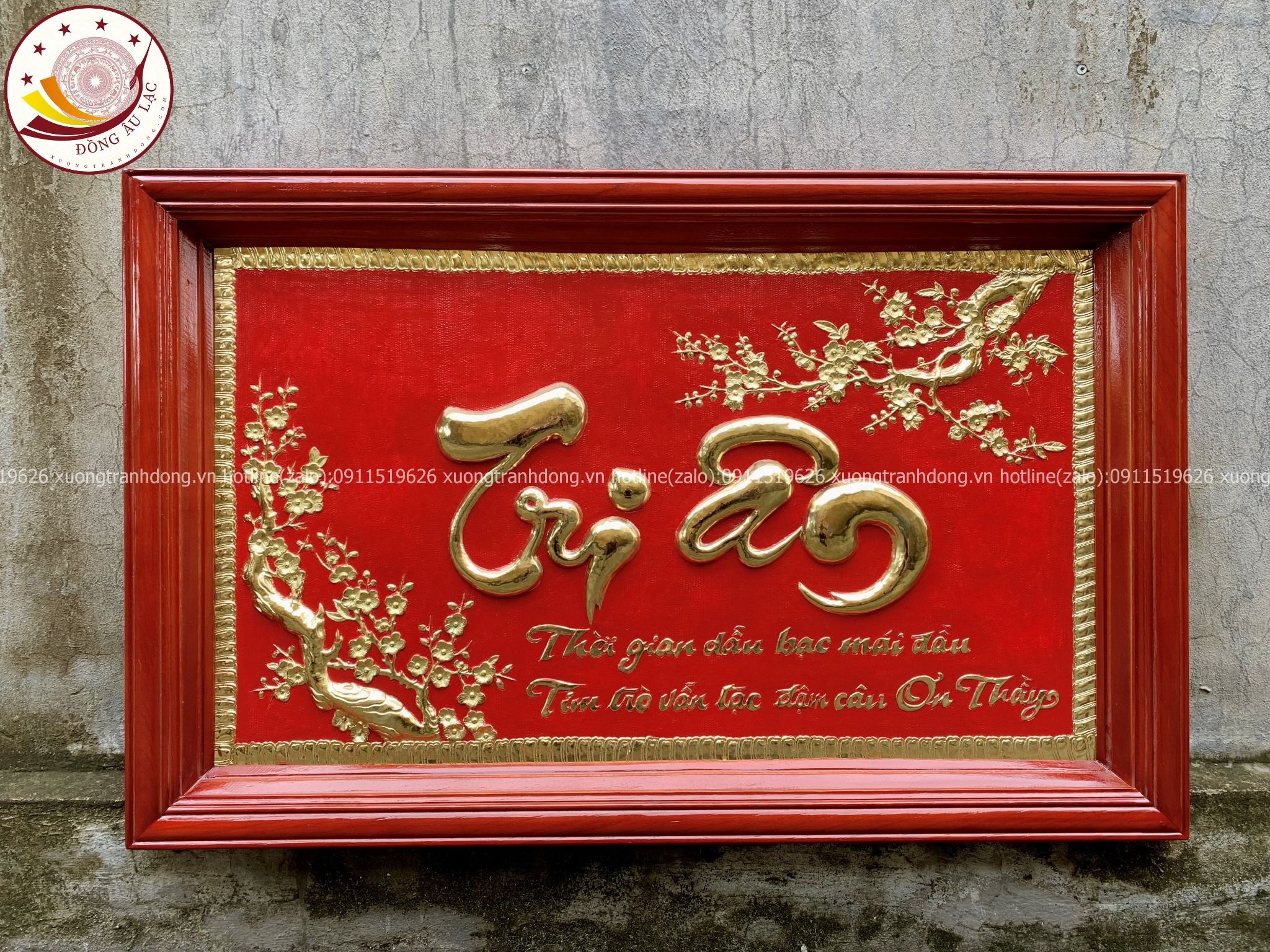 tranh qua tang chu tri an bang dong vang ma vang 24k kich thuoc 68x108cm mau 1 xuong tranh dong