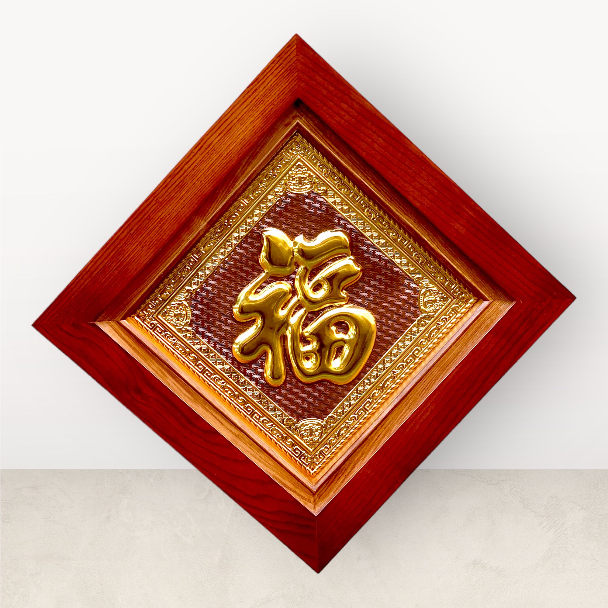 tranh qua tang chu phuc bang dong vang ma vang 24k kich thuoc 38x38cm mau 3 xuong tranh dong