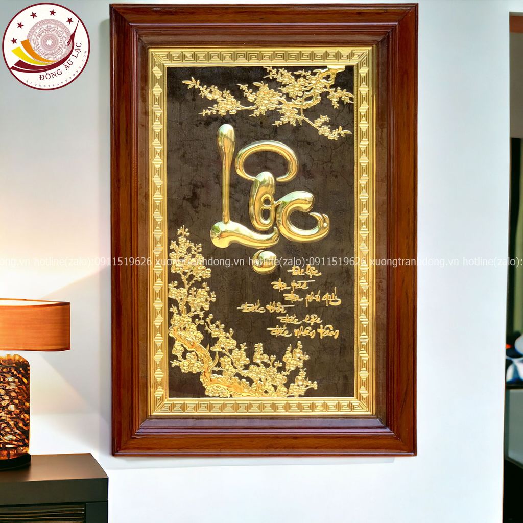 tranh đồng chữ lộc