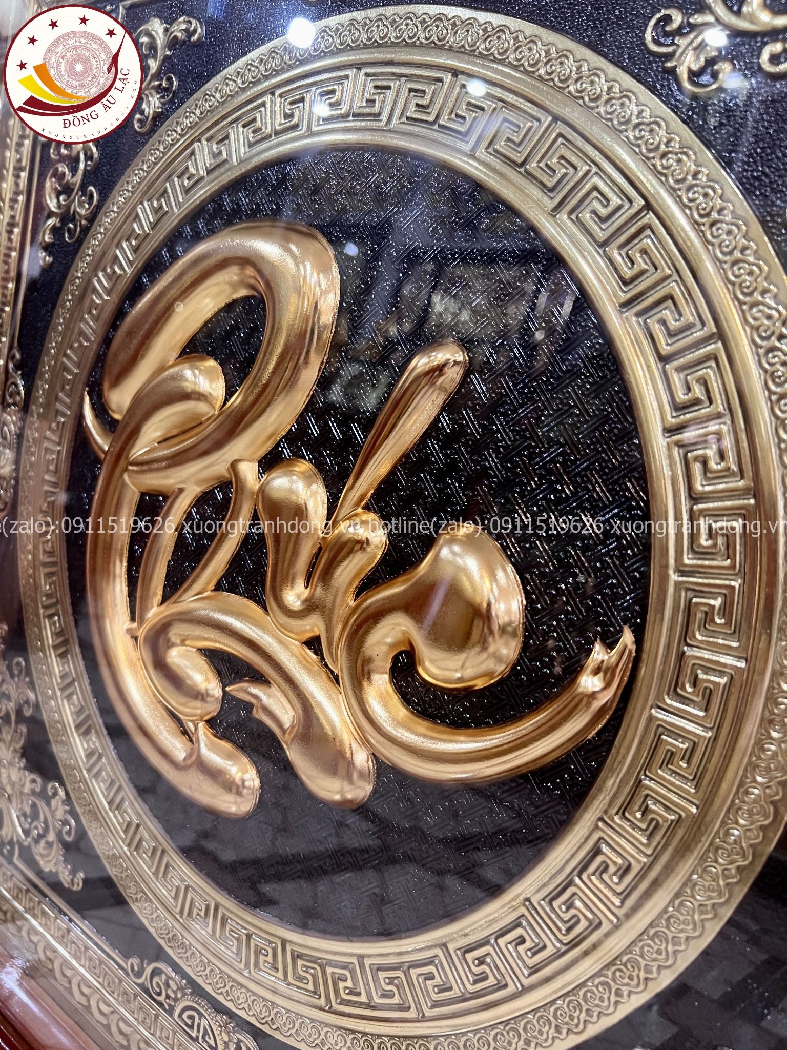 tranh qua tang chu phuc bang dong vang ma vang phan chu kich thuoc 68x68cm mau 4 xuong tranh dong