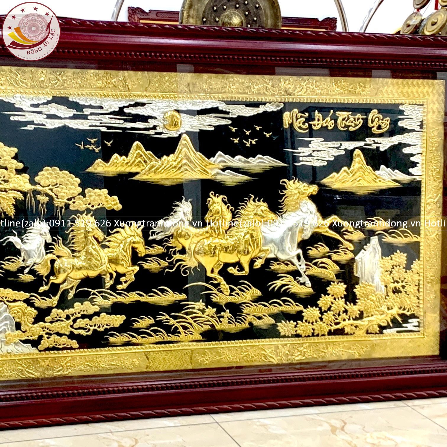 tranh ma dao thanh cong bang dong ma vang bac khung gu kich thuoc 1m97x1m07 xuong tranh dong