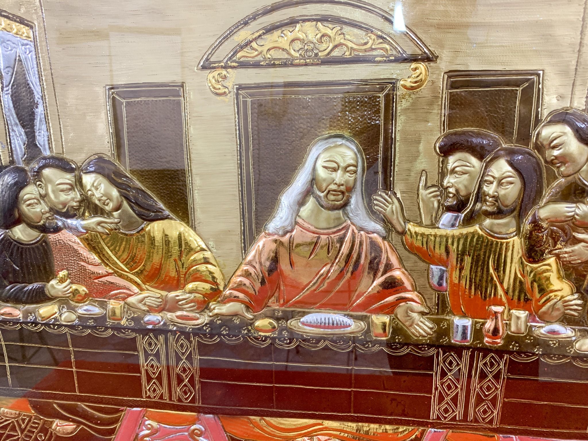 tranh dong bua tiec ly dat tam khi du kich thuoc kiet tac cua dai danh hoa leonardo da vinci