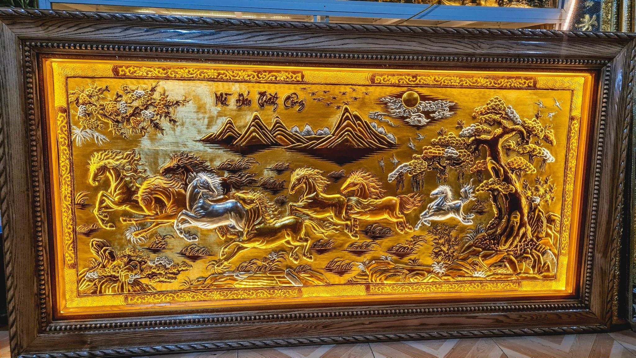 tranh ma dao thanh cong bang dong vang dat vang bac kt 2m3x1m2 xuong tranh dong