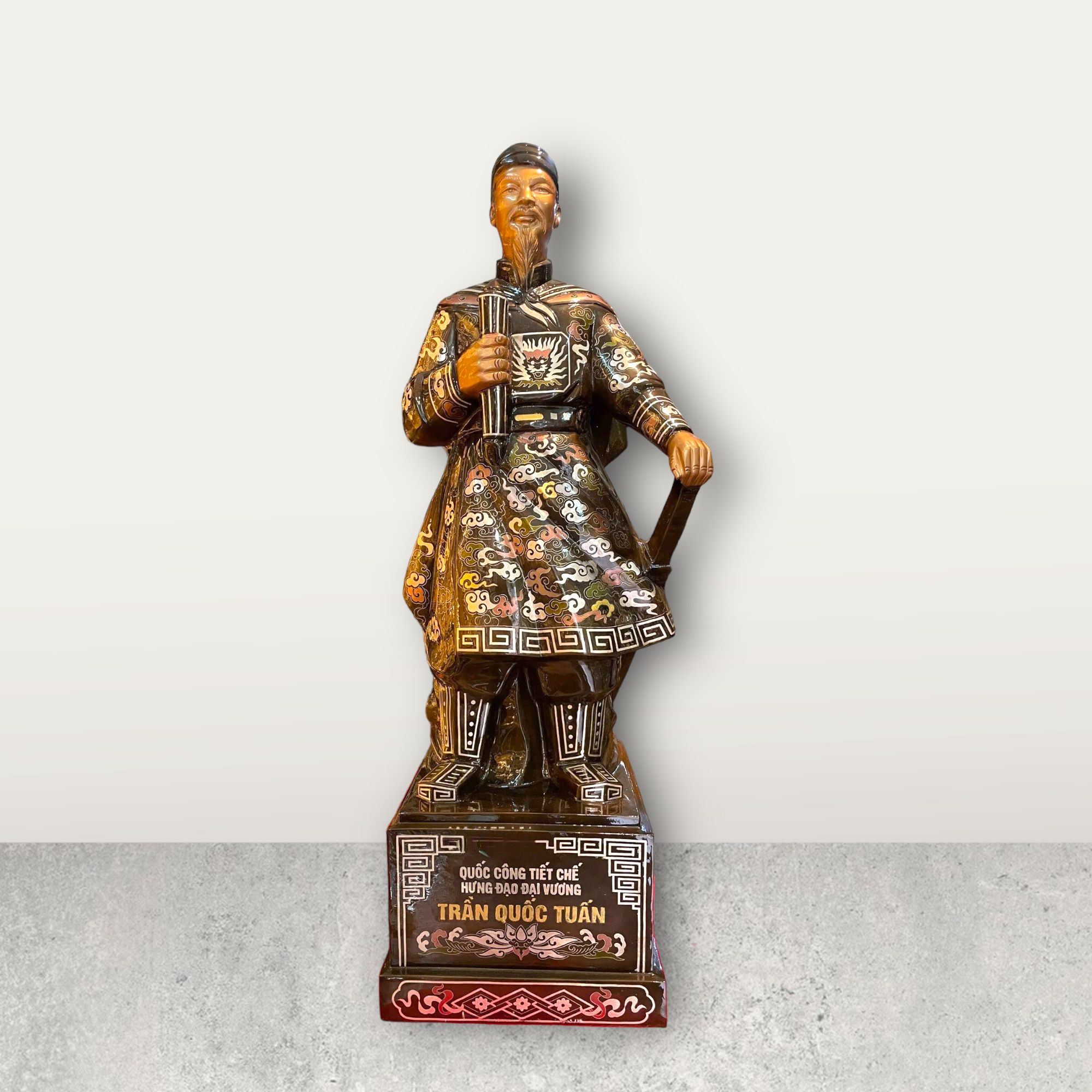 tuong tran quoc tuan dong do kham ngu sac cao 70cm mau 3 xuong tranh dong