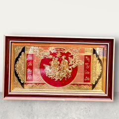 tranh mung tho ong ba dong vang kich thuoc 52cm x 92cm mau 2 xuong tranh dong