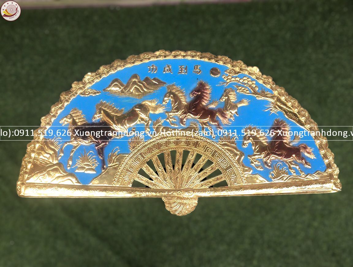 tranh quat ma dao thanh cong bang dong vang kt 1m2x60cm xuong tranh dong