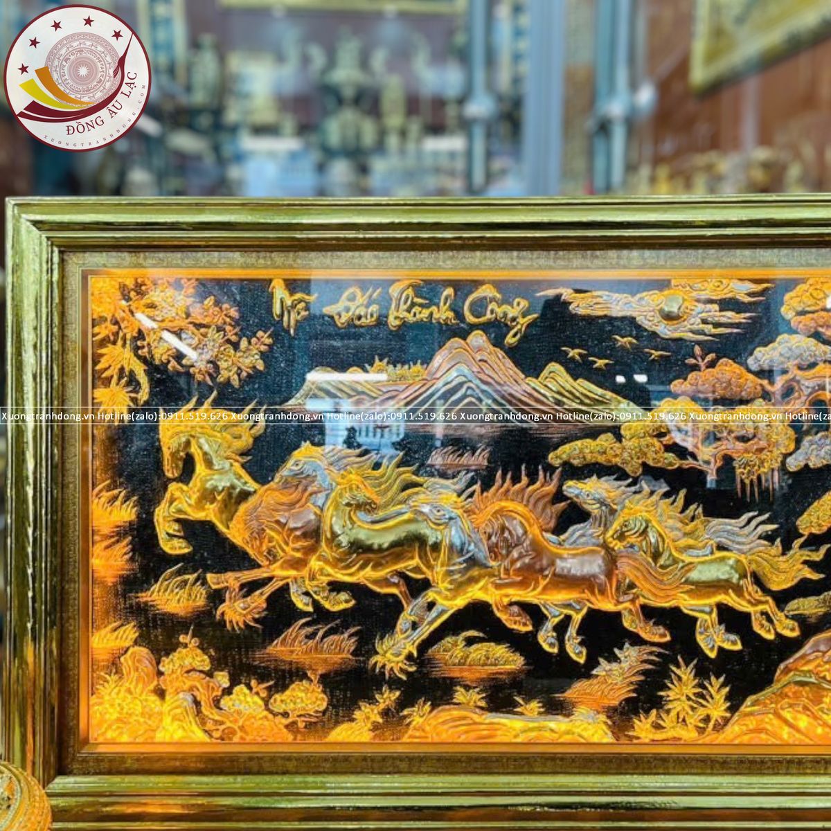 tranh ma dao thanh cong bang dong do dat vang bac kt 1m55x80cm