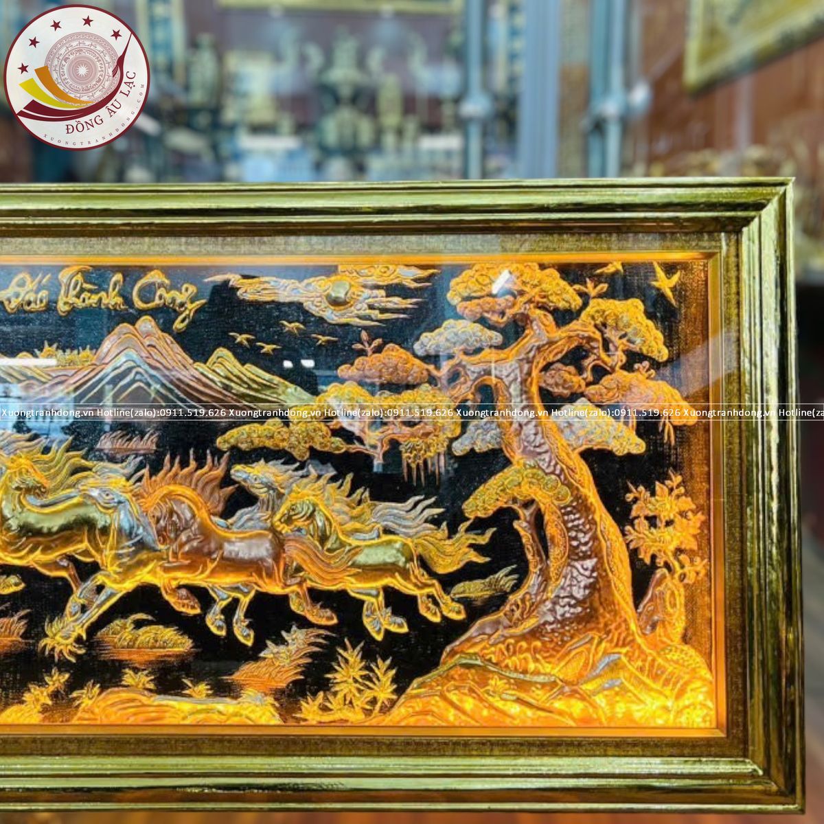 tranh ma dao thanh cong bang dong do dat vang bac kt 1m55x80cm