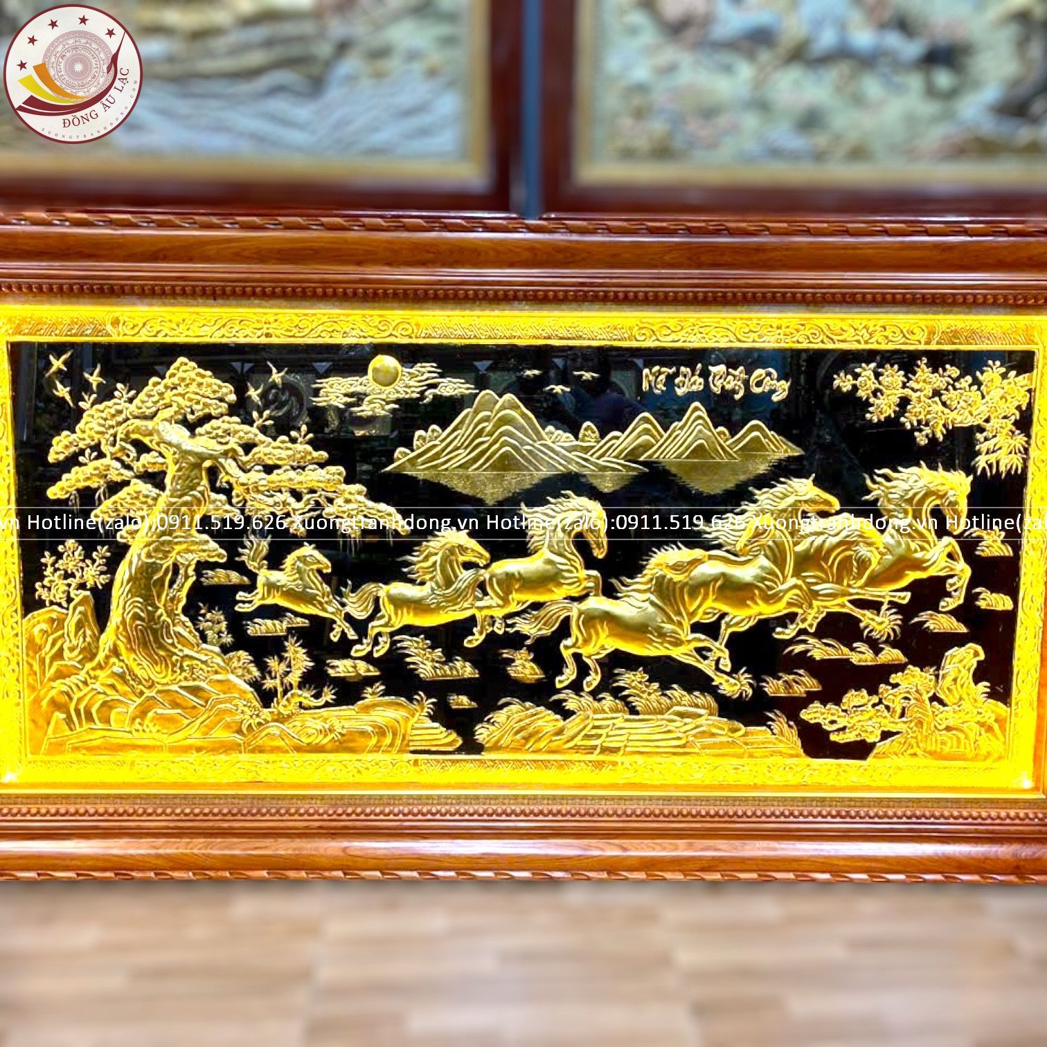 tranh ma dao thanh cong bang dong vang dat vang kt 1m7x90cm xuong tranh dong