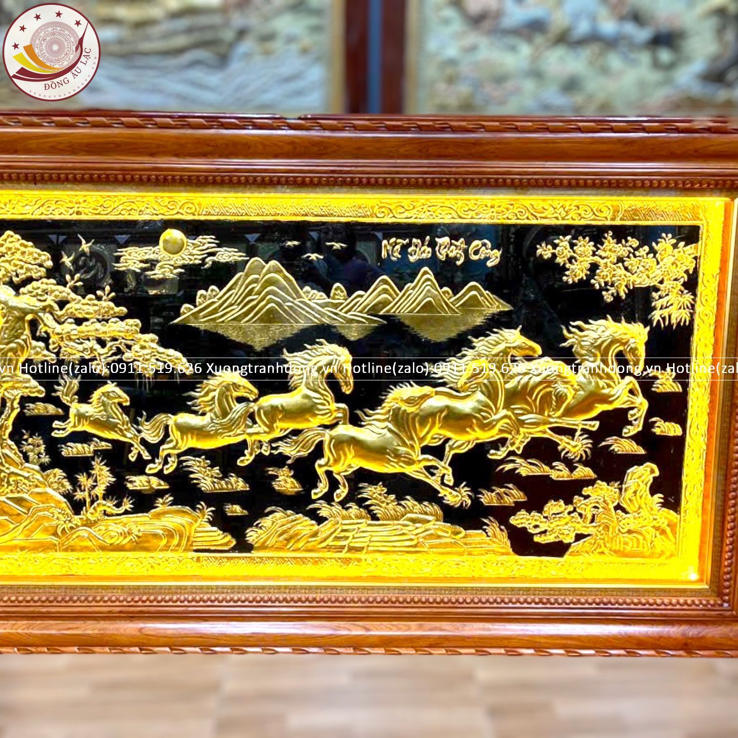 tranh ma dao thanh cong bang dong vang dat vang kt 1m7x90cm xuong tranh dong