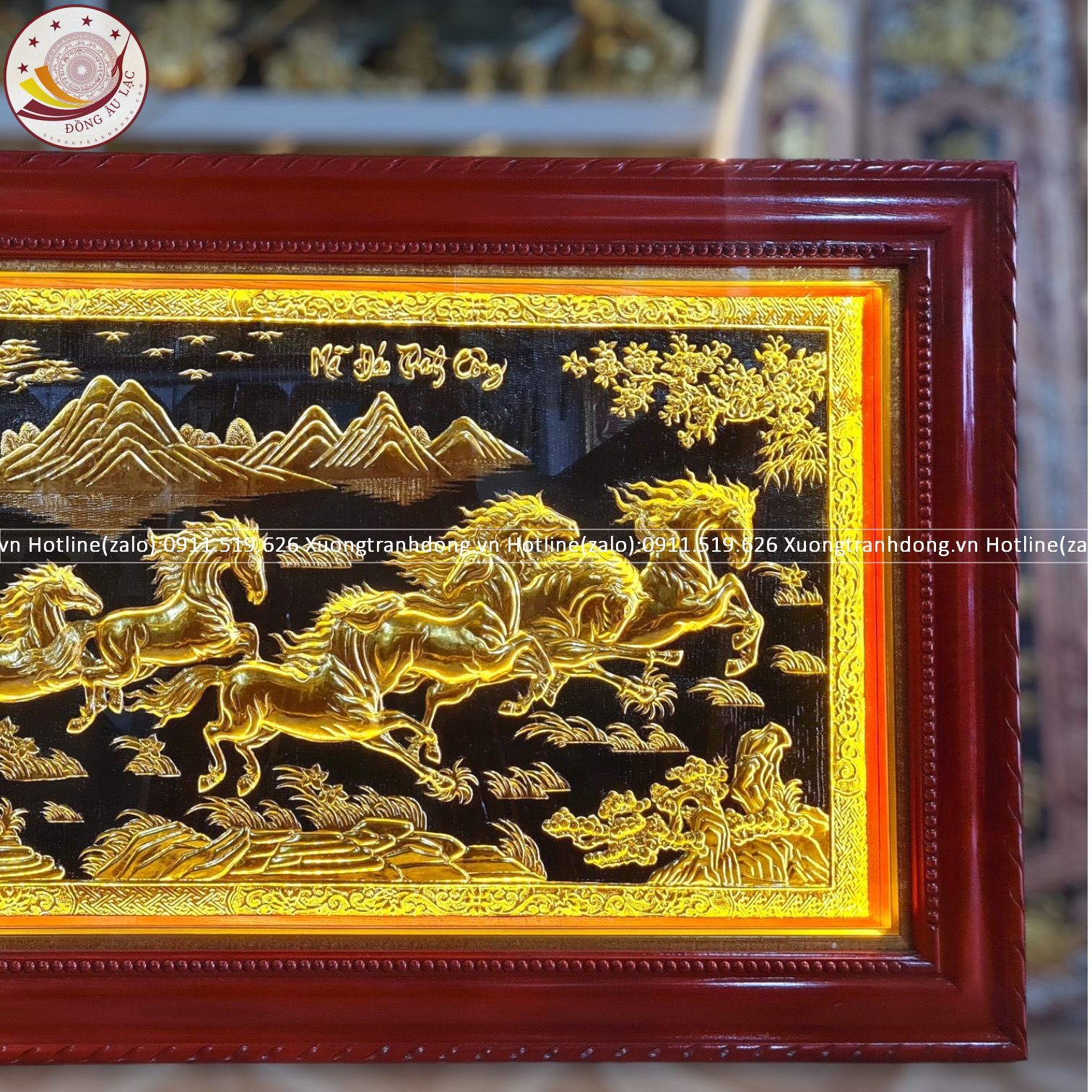 tranh ma dao thanh cong bang dong vang dat vang kt 2m3x1m2 xuong tranh dong