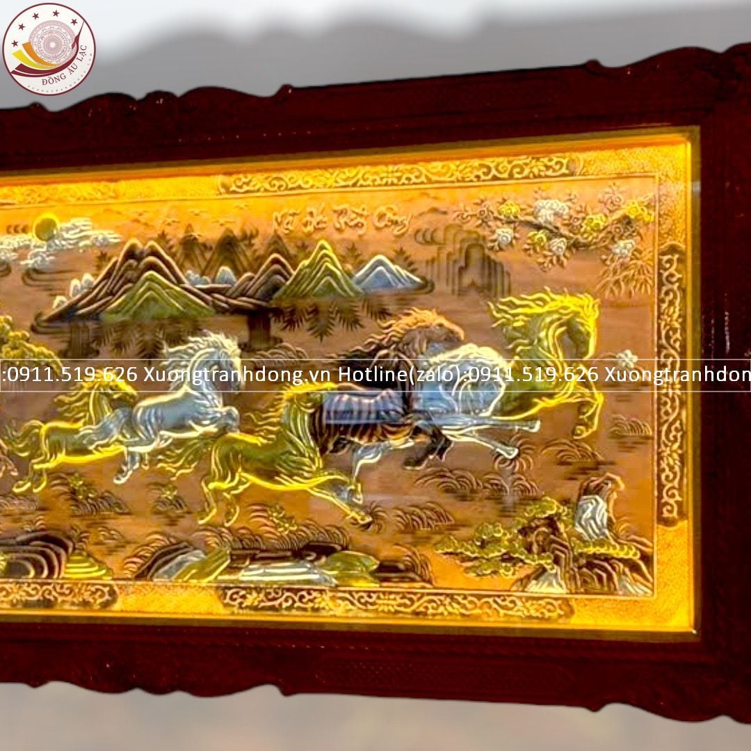 tranh ma dao thanh cong bang dong do dat vang bac khung duc kt 2m3x1m2 xuong tranh dong