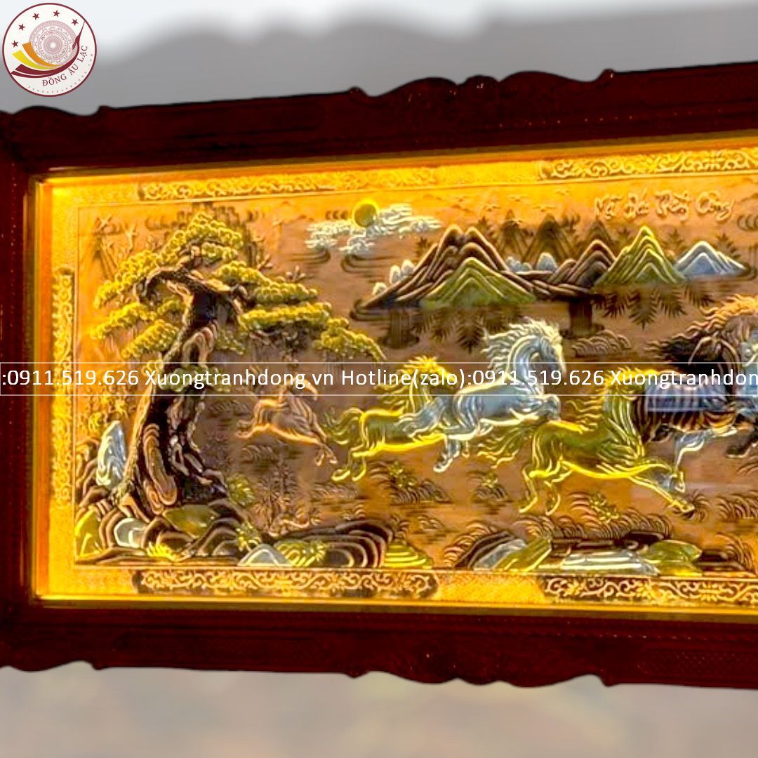 tranh ma dao thanh cong bang dong do dat vang bac khung duc kt 2m3x1m2 xuong tranh dong