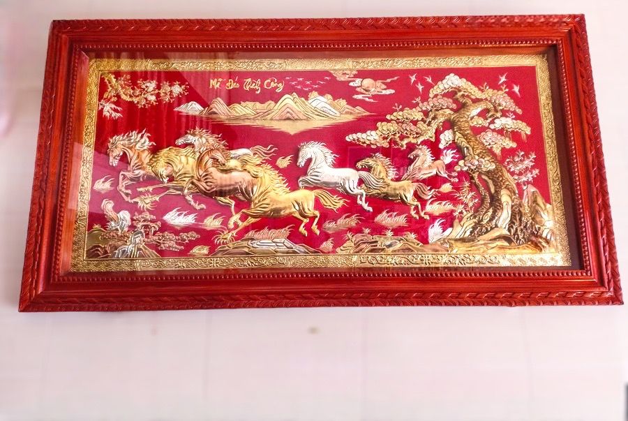 tranh ma dao thanh cong bang dong vang dat vang bac kt 2m3x1m2 xuong tranh dong