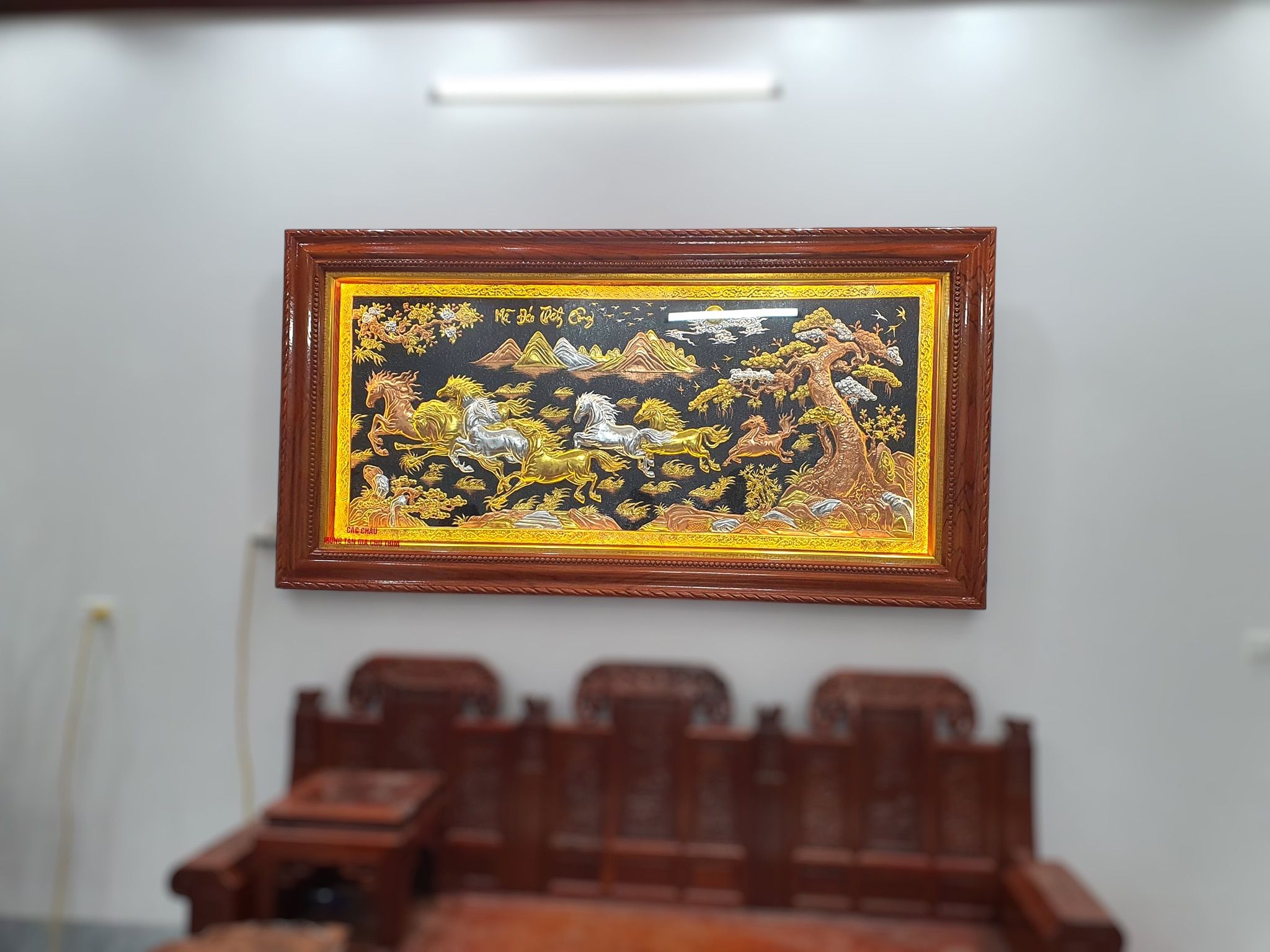 tranh ma dao thanh cong bang dong vang dat vang bac kt 2m3x1m2 xuong tranh dong