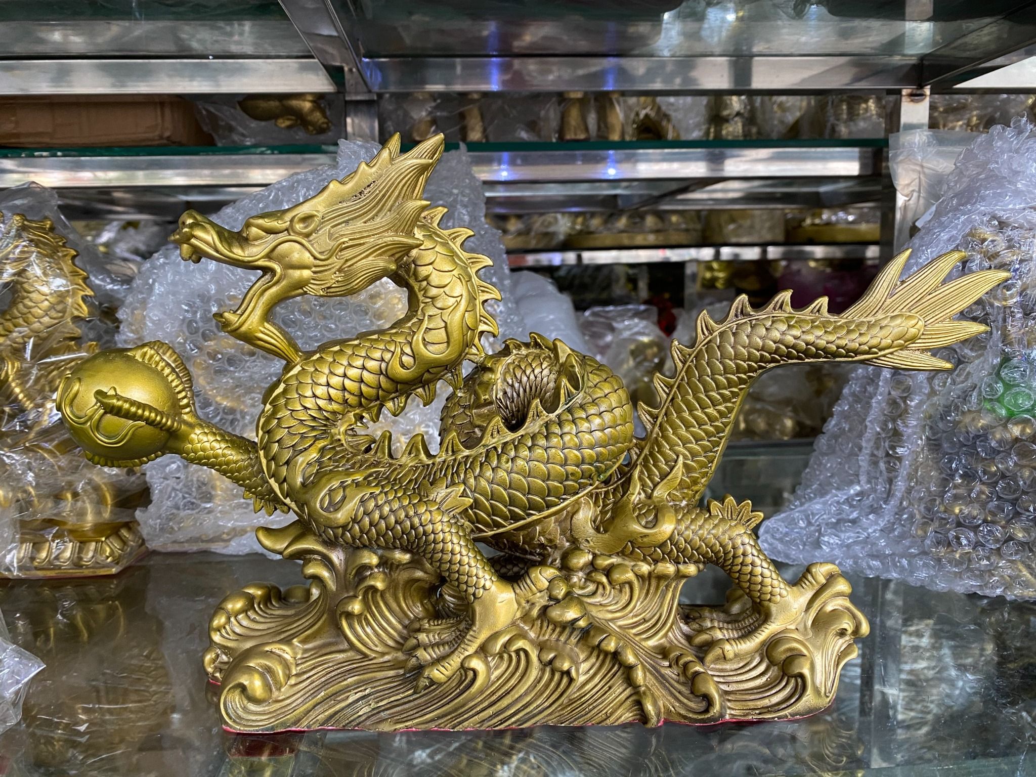 tuong rong dong vang cao 20cm dai 33cm nang 2 5kg xuong tranh dong